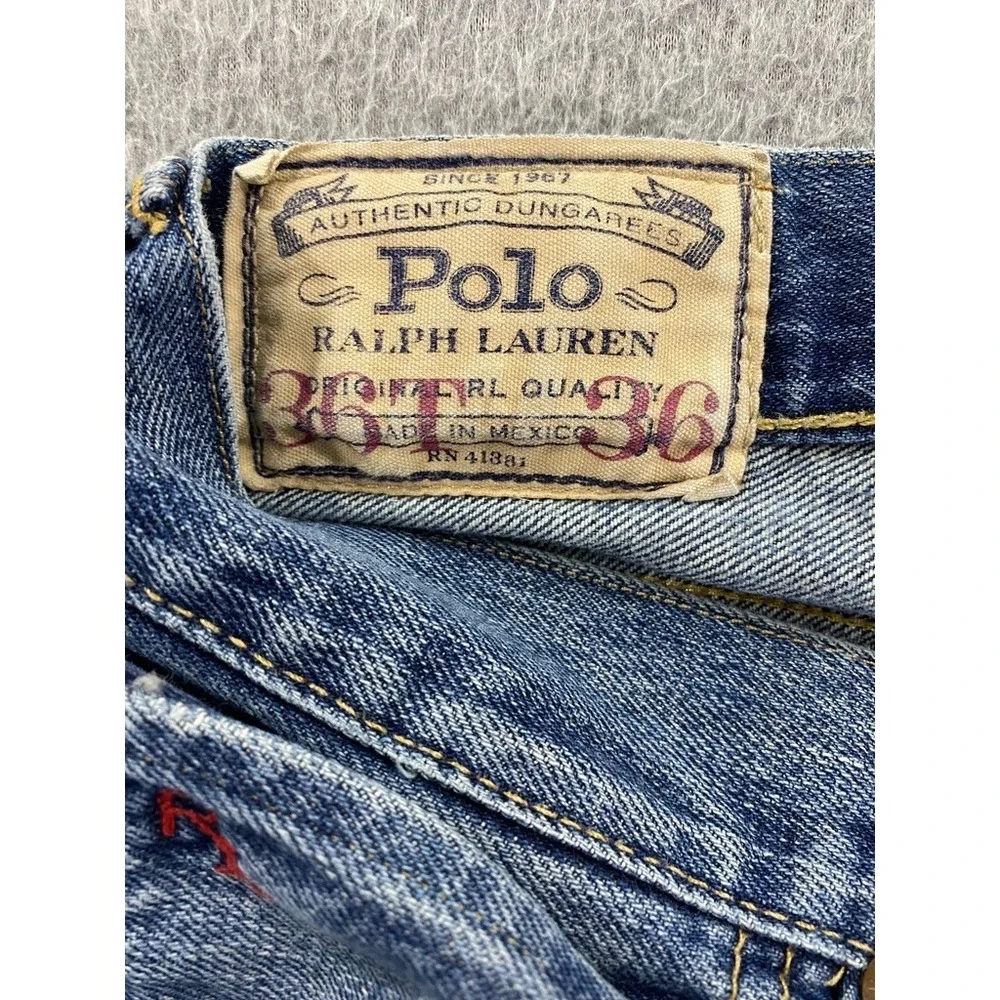 Polo‎ Ralph Lauren Mens 36Tx36 (34x34) Blue Authentic Dungarees Classic Straight